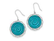 Sterling Silver Synthetic Turquoise Dangle Earrings