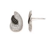 Sterling Silver CZ Brilliant Embers Polished Post Earrings