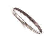 Stainless Steel Polished Laser Cut Purple IP plated Hammered Bangle