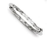 Sterling Silver 5.00mm Twisted Hinged Bangle