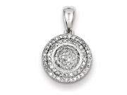 Sterling Silver Diamond Round Shaped Pendant