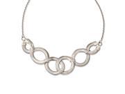 Stainless Steel Interlinked Oval 16.5in w ext Necklace