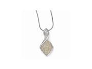 Sterling Silver Cz Brilliant Embers Champagne White Necklace