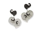 Sterling Silver CZ Brilliant Embers Heart Post Earrings