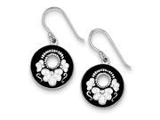 Sterling Silver Rhodium Plated Stellux Crystal Circle Earrings