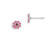 Sterling Silver Madi K Enamel Flower Post Earrings