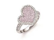 Sterling Silver CZ Brilliant Embers Heart Ring
