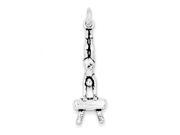 Sterling Silver Antiqued Gymnasts Charm