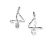 Sterling Silver Rhodium Plated Spiral Earrings