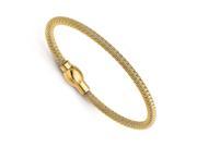 Stainless Steel Yellow IP plated Polished Textured Bracelet