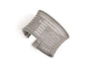 Stainless Steel Polished Mesh Wide Cuff Bangle