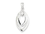 Sterling Silver Fancy Moveable Oval Pendant