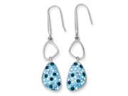 Sterling Silver Blue Preciosa Crystal Dangle Earrings