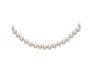 Sterling Silver 9 10mm Grey FW Cultured Pearl Necklace