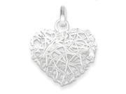 Sterling Silver Polished Puffed Heart Pendant
