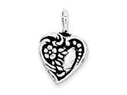 Sterling Silver Antiqued Heart Charm