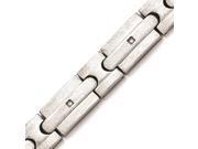 Stainless Steel Brushed CZs Bracelet