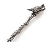 Stainless Steel Polished and Antiqued Dragon Bracelet
