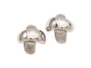 Stainless Steel Textured Polished X Post Earrings
