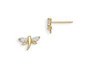 14k Madi K CZ Children s Dragonfly Post Earrings