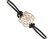 Stainless Steel Pink IP plated Flower with ext Bracelet