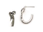 Sterling Silver Marcasite Snake Post Earrings