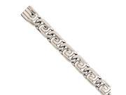 Stainless Steel Polished Fancy Scroll Link 8.5in Bracelet