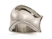 Stainless Steel Polished Wave Ring
