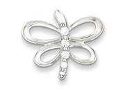 Sterling Silver CZ Dragonfly Pendant