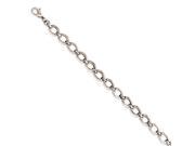 Stainless Steel Polished Ovals 8.25in Bracelet