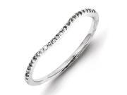 Sterling Silver Rhodium Plated Diamond Wrap Ring