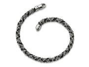 Sterling Silver Ruthenium plated Twisted Bracelet