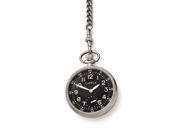 Chisel Stainless Steel Black Dial Pocket Watch