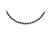 14k White Gold 7 8mm Black FW Cultured Pearl Necklace