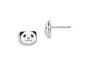 Sterling Silver Madi K Enameled Panda Bear Post Earrings