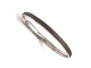 Stainless Steel Polished Laser Cut Black IP plated Hammered Bangle