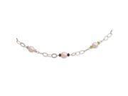 Sterling Silver 8 9mm Purple FW Cultured Pearl stone w 2in ext. Necklace