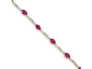 14k Yellow Gold Diamond and African Ruby Bracelet