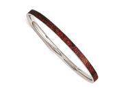 Stainless Steel Red and Black Enameled Bangle