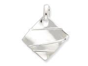 Sterling Silver Polished Textured Fancy Pendant