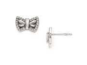 Sterling Silver CZ Brilliant Embers Butterfly Post Earrings