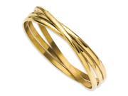 Stainless Steel Yellow IP plated Intertwined Bangles