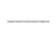 Sterling Silver Rhodium Plated 5.25mm Figaro Chain