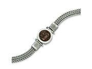 Sterling Silver Antiqued Roman Bronze Urbs Roma Coin Bracelet