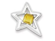 Sterling Silver Polished Star Citrine Pendant
