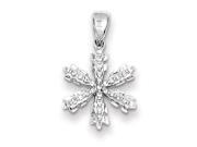 Sterling Silver Diamond Snowflake Pendant