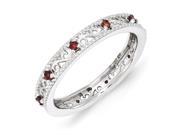 Sterling Silver 0.220ct. Stackable Expressions Garnet Ring