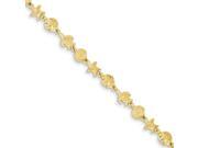 14k Yellow Gold 7in Sea Life Bracelet