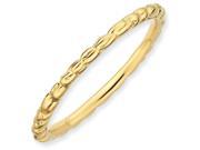 Sterling Silver Stackable Expressions Gold plated Twisted Ring