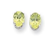 14k White Gold 12x10mm Mount St. Helens Diamond emerald stud Earrings